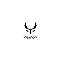 owl monogram logo icon design with simple modern style