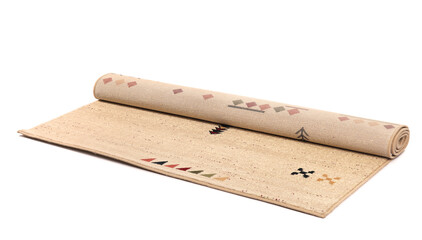 Beautiful soft carpet on white background