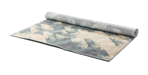 Beautiful soft carpet on white background