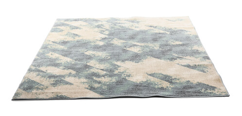 Beautiful soft carpet on white background