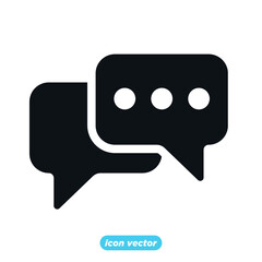 Bubble chat icon template color editable. Message symbol vector illustration for graphic and web design.