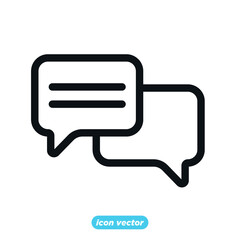 Bubble chat icon template color editable. Message symbol vector illustration for graphic and web design.