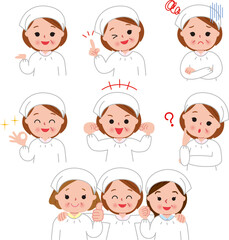 シニア女性洗い場ポーズ色々