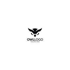 owl monogram logo icon design with simple modern style