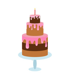 birthday cake with candles