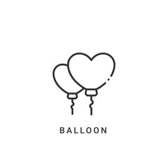 balloon icon vector illustration. balloon icon outline design.