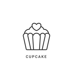 cupcake icon vector illustration. cupcake icon outline design.