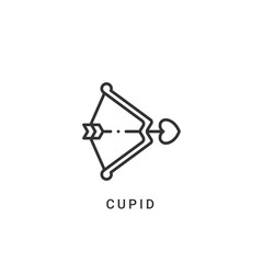 Fototapeta na wymiar cupid icon vector illustration. cupid icon outline design.