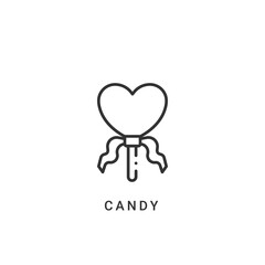 candy love icon vector illustration. candy love icon outline design.