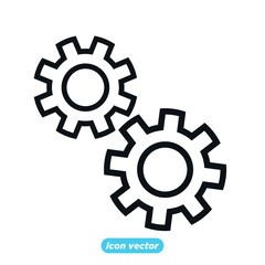 Gear icon template color editable. Gear settings symbol vector illustration for graphic and web design.