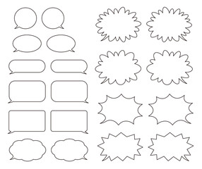 Fototapeta premium Set of speech bubbles against white background