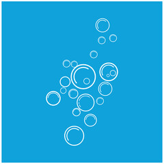 Bubble water vector illustration design template