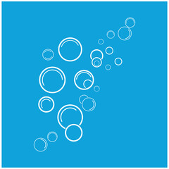 Bubble water vector illustration design template