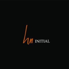 Fototapeta na wymiar hn initial beauty monogram and elegant logo design