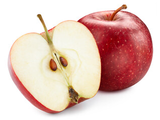 Fresh organic apple isolated on white background