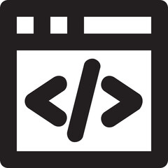 Coding Vector Line Icon