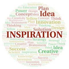 Fototapeta premium Inspiration typography word cloud create with the text only.