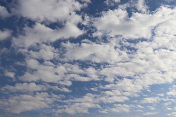 blue sky and white clouds, background
