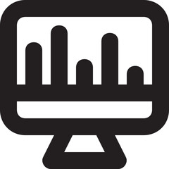 Online Graph Vector Line Icon