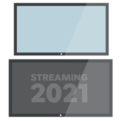 Realistic TV screen. Lcd tv display screen