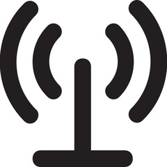 Wifi Tower Vector Line Icon