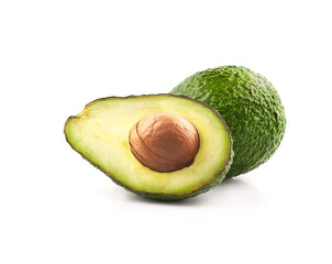 healthy, food, avocado, vegetable, isolated, half, diet, vegetarian, portion, fresh, background,...