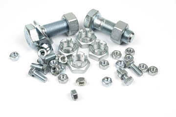 metal nuts and bolts of different diameters and purposes