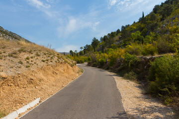 Mountain road near the town of Blagai. Bosnia and Herzegovina