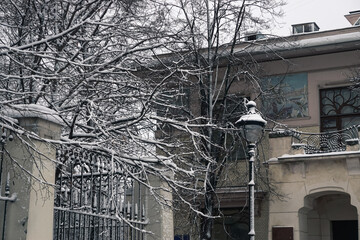 Obraz premium View of Moscow after a snowfall