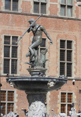 The Neptune's Fountain in Gdańsk.