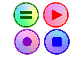 buttons for web vector