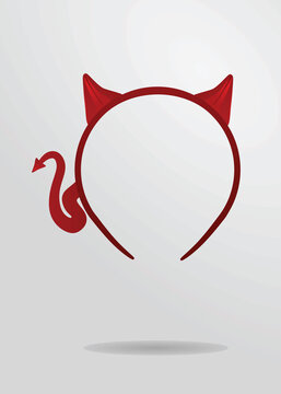 Devil's horns headband. vector illustration