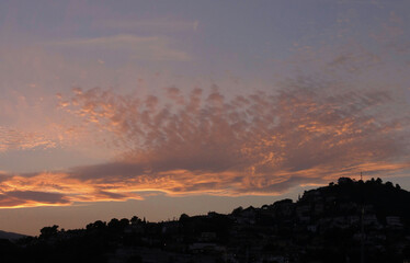 The sunset in Santa Susana, Spain.
