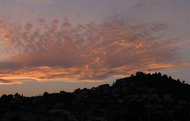 The sunset in Santa Susana, Spain.