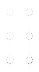 Grey target scope. vector illustration 