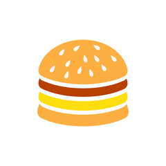 Burger icon design template vector isolated illustration
