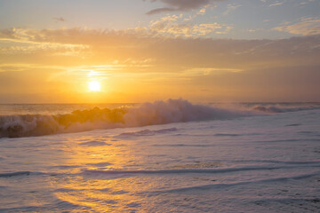 sunset over the sea