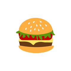 Burger icon design template vector isolated illustration