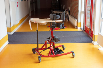 Special chair for disabled children, chair in which a child can stand in