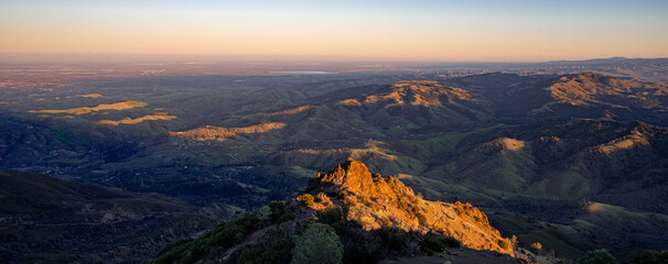 Fototapeta na wymiar Mount Diablo Summit Sunset 2