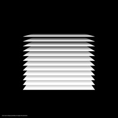 Stack of paper in paper art style on black background. Vector illustration. Design element