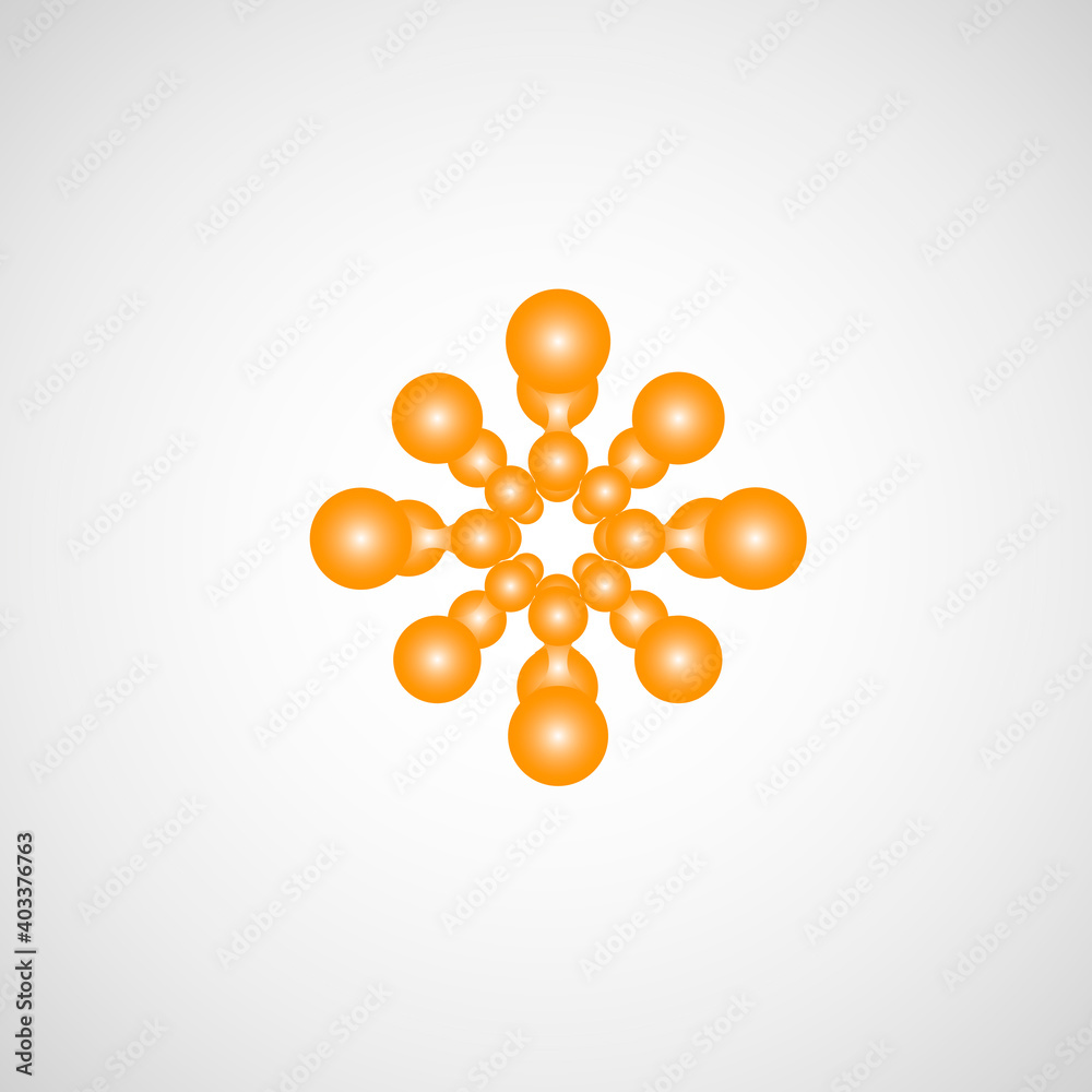 Poster Circle abstract connect pattern design. Vector art print. White paper texture. Business concept. Design template vector. Seamless fashion wallpaper