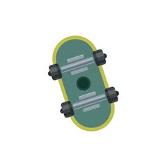 Skateboard vector illustration, skateboard flat icon, isolated on white background