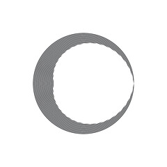 Lines in Circle Form . Spiral Vector Illustration .Technology round. Wave Logo . Design element . Abstract Geometric shape .