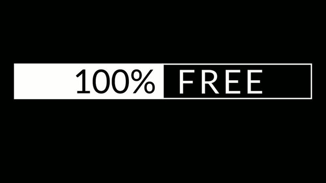 100% free Smooth Text Animation on black background. High quality 4K footage