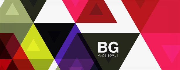 Mosaic triangle pattern abstract background for cover, banner, flyer and poster and other template