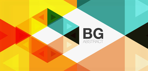 Mosaic triangle pattern abstract background for cover, banner, flyer and poster and other template