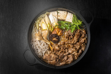 和牛ですきやき　 Japanese beef sukiyaki