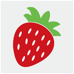 strawberry - fruit icon vector sign