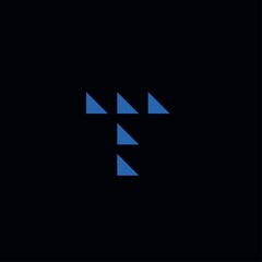 Amazing and modern initial letter T design